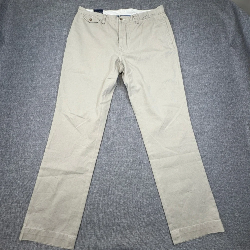 Polo Ralph Lauren Bedford Chino Pants Mens 35x32 (Fits 35x31) Straight‎ Fit NWOT